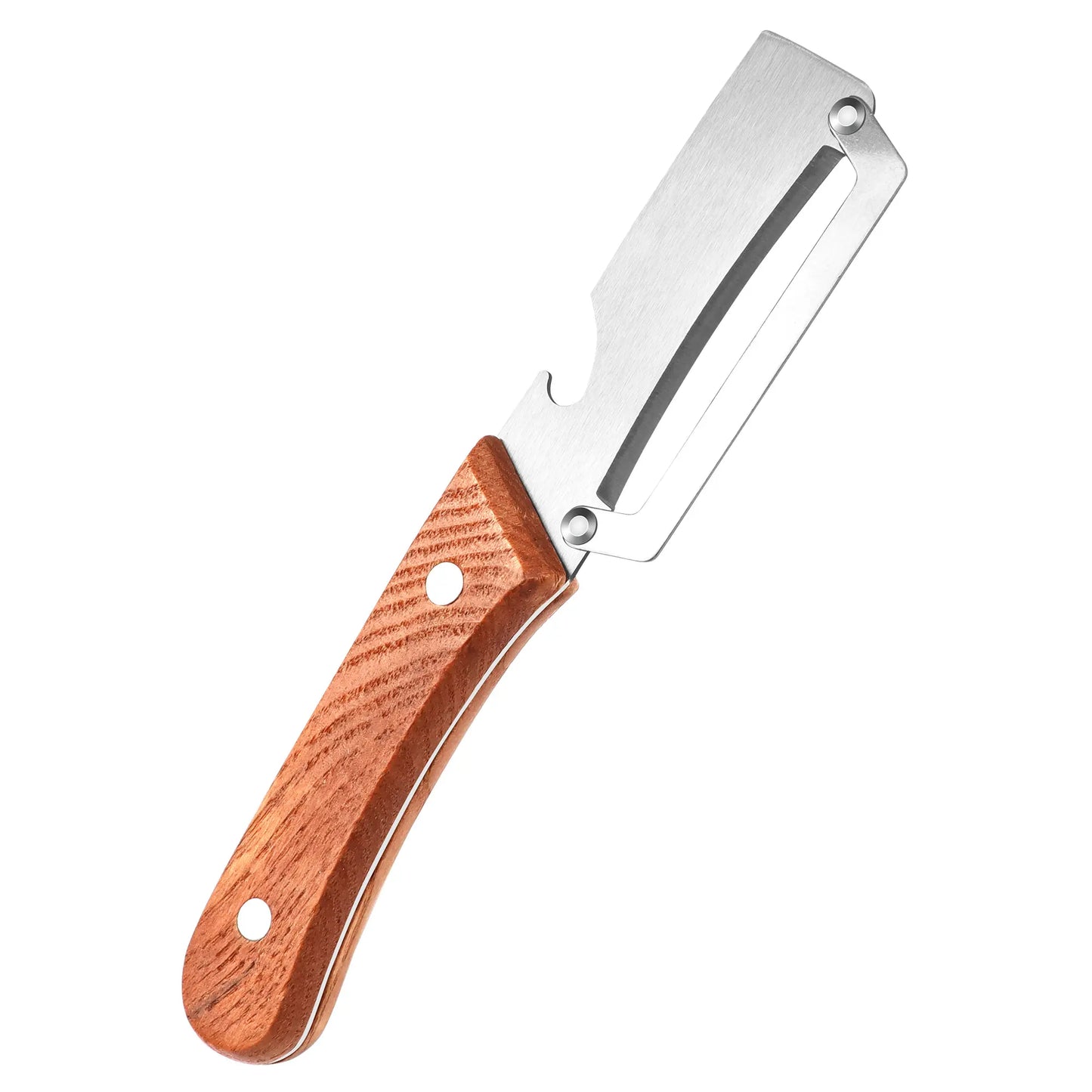 Wooden-Handled Stainless Steel Sharp Peeler