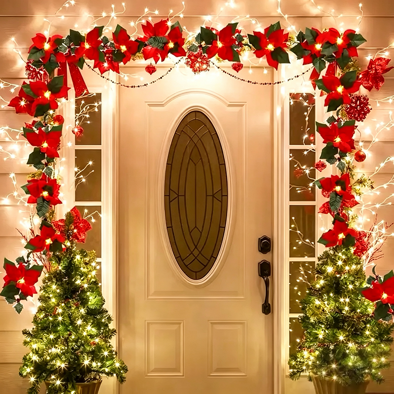 Christmas LED Garland String Lights – Festive Home Decor and Merry Christmas Ornament 🎄