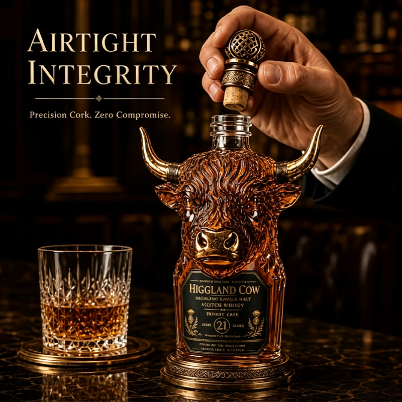 Private Cask 21 Years Bull Head Shaped Scotch Whisky Bottle🍷