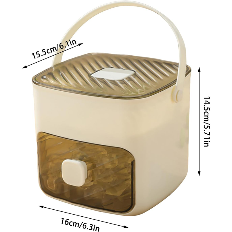 Portable Household Layer Ice Cube with Storage Bin & Lid