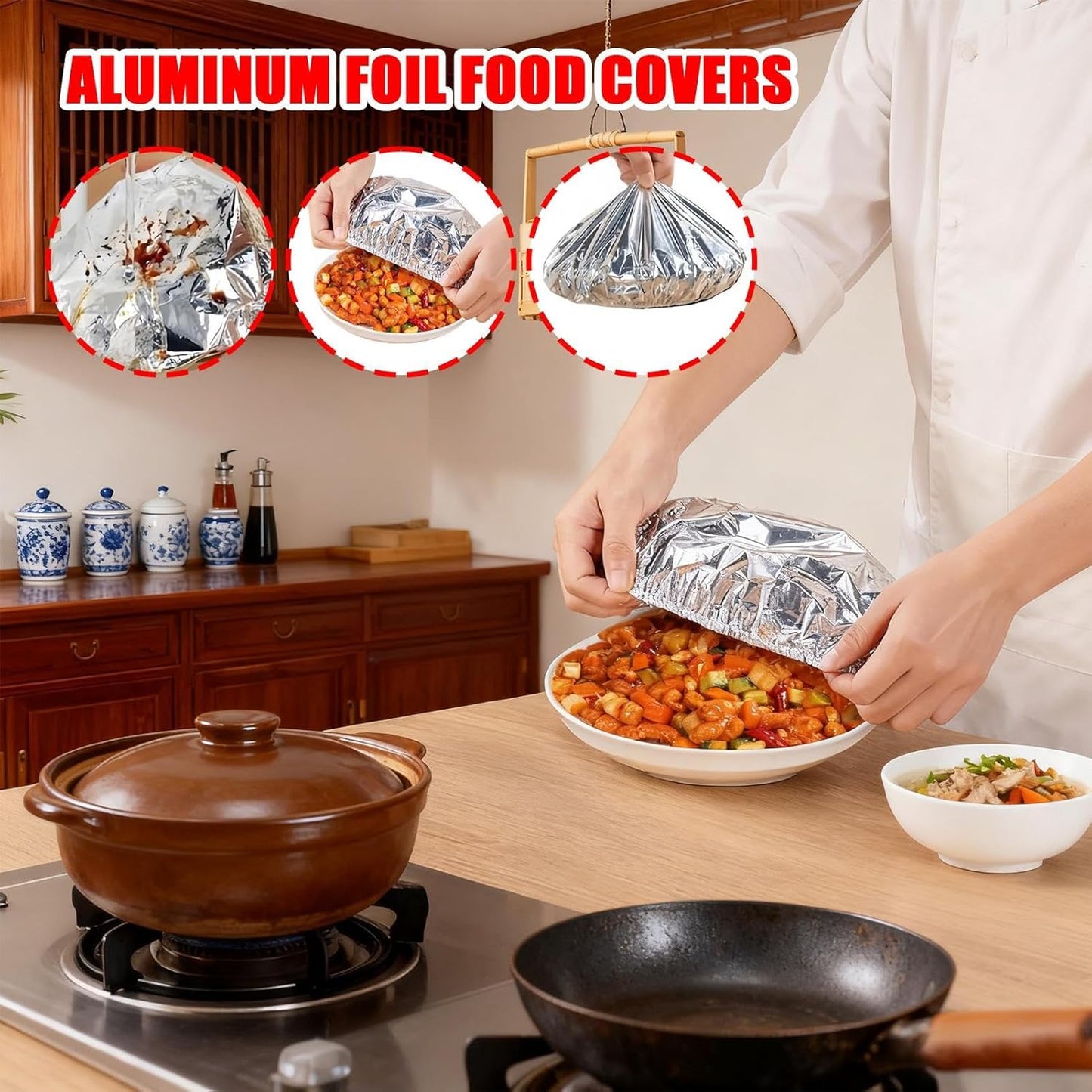 Food Insulation Cover, Premium Aluminum Foil Cover for Dining Table🍽️