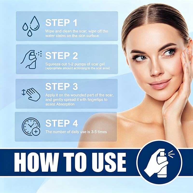 Silicone Scar Gel for Scars - Fragrance-Free, Non-Greasy Formula for Face & Body Scar Care & Appearance ๐งด