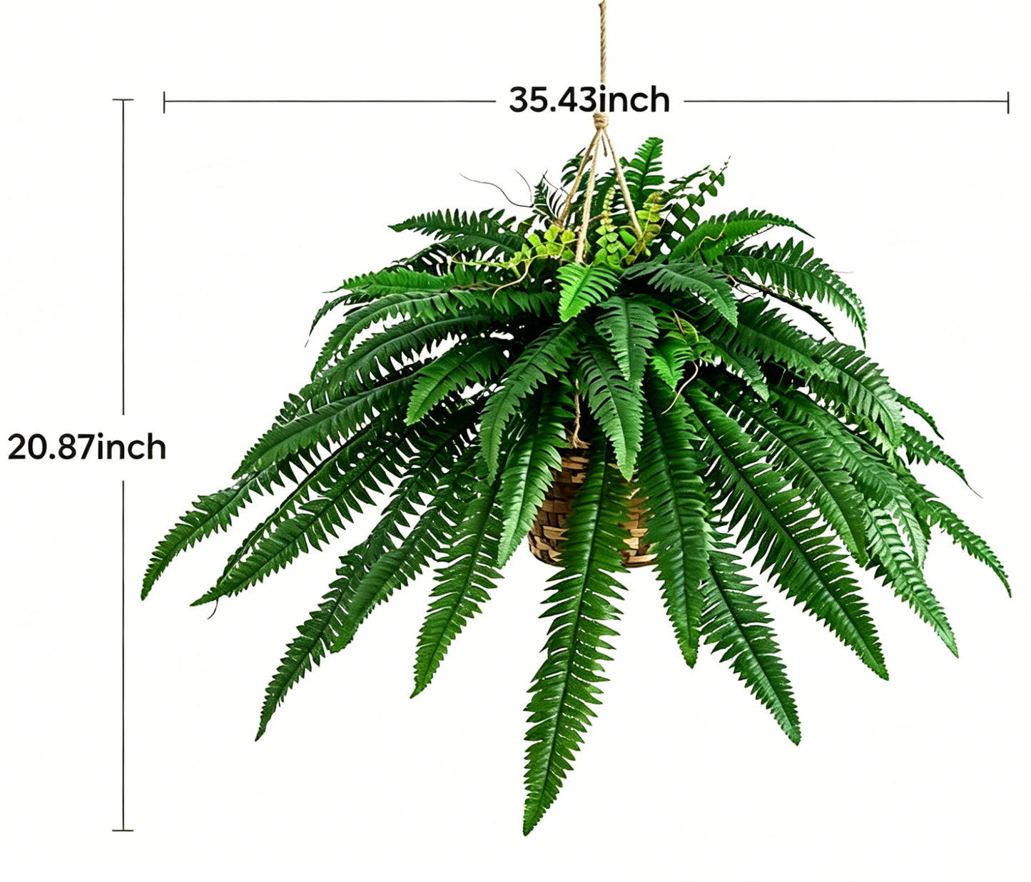 Faux Hanging Boston Fern 🌿, No Watering Artificial Foliage, Easy Decor For Patio