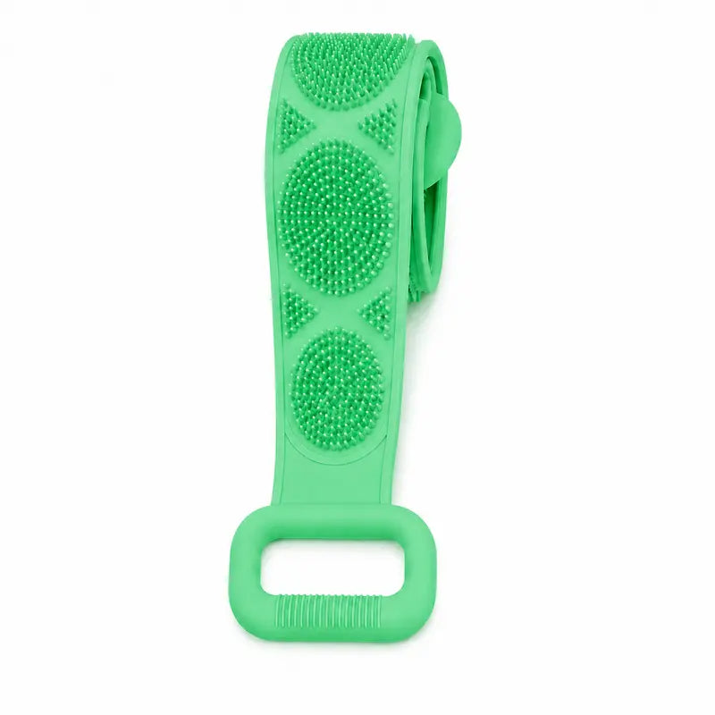 Silicone Bath Brush, Double-Sided Exfoliating Back Scrubber with Mesh Sponge
