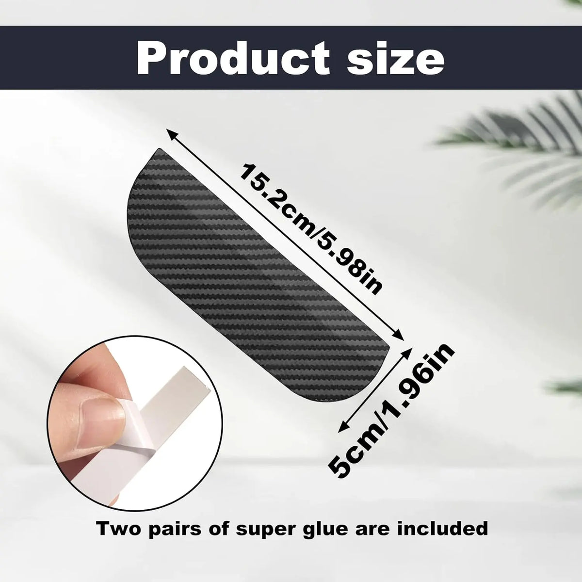 2PCS Car Side Mirror Rain Guards - Carbon Look ABS Visor Covers with Adhesive Tape 🚗