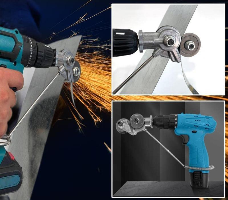 Electric Drill Metal Cutter Attachment, Portable Sheet Nibbler for Iron, Steel & Aluminum⚙️
