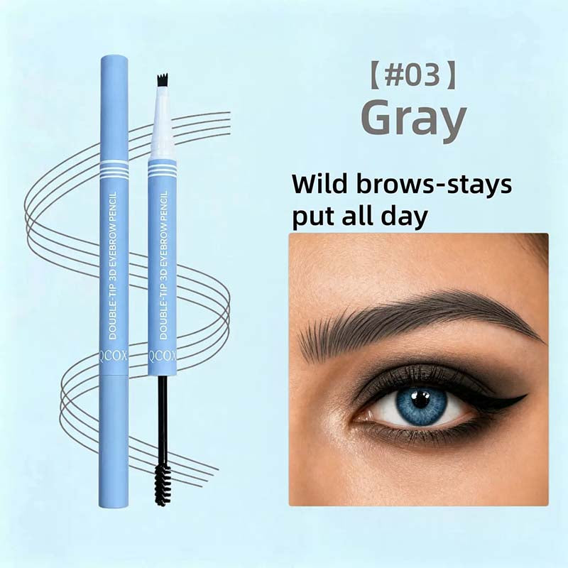 2-in-1 Waterproof Micro-Fork Eyebrow Pen-Tinted Gel Cosmetic🖌️