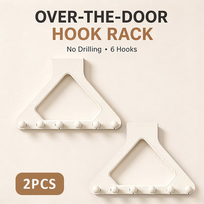 2 Packs Over-the-Door Triangle Hanging Organizer - No-Drill Slide Installation 🪝