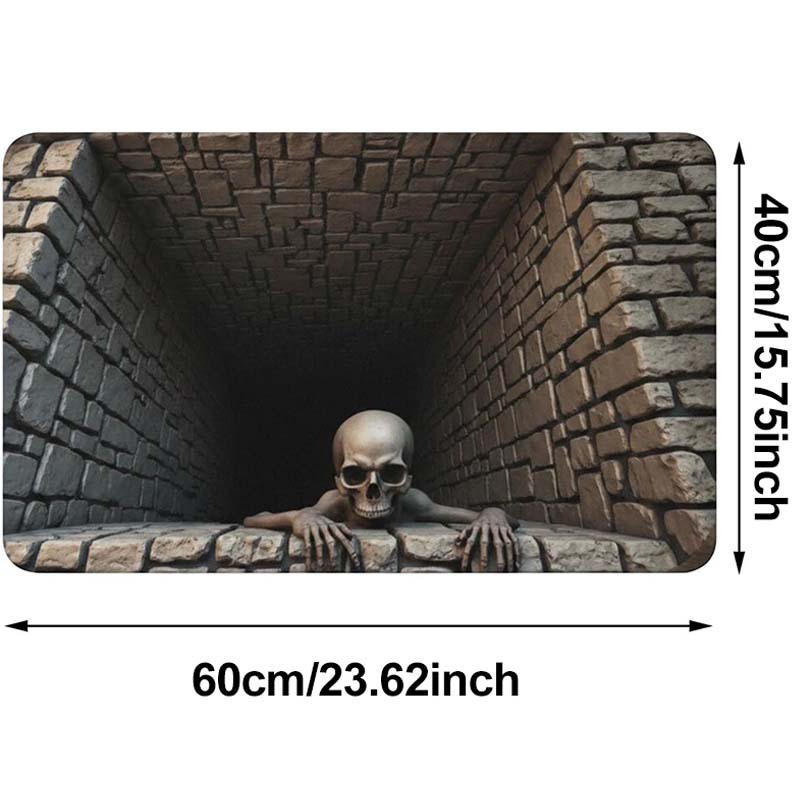 Halloween Door Mat, Illusion Rug 3D Visual Hole Design Rug Spooky Patterned Home Mat 🎃