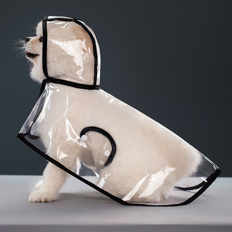 Transparent Thick Cape Dog Raincoat for Small Medium Dogs 🐶