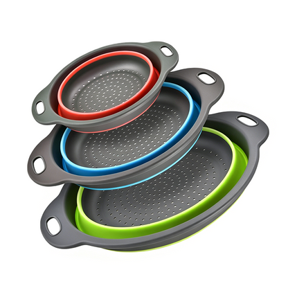 Collapsible Colanders 3-Pack Sturdy Kitchen Strainer Set 🥗
