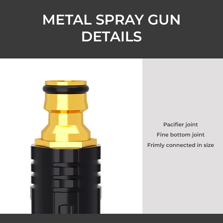 Metal spray gun zinc-alloy connector construction details