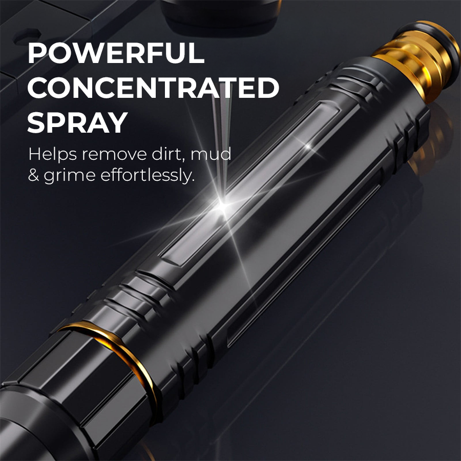 High-pressure water gun with powerful concentrated spray