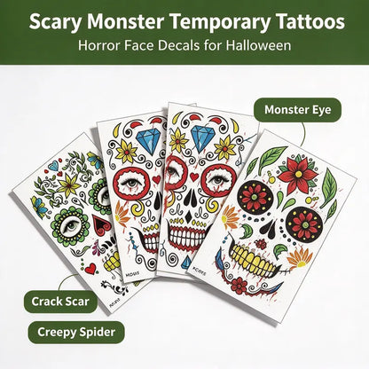 Dia De Los Muertos Temporary Face Tattoos 💀
