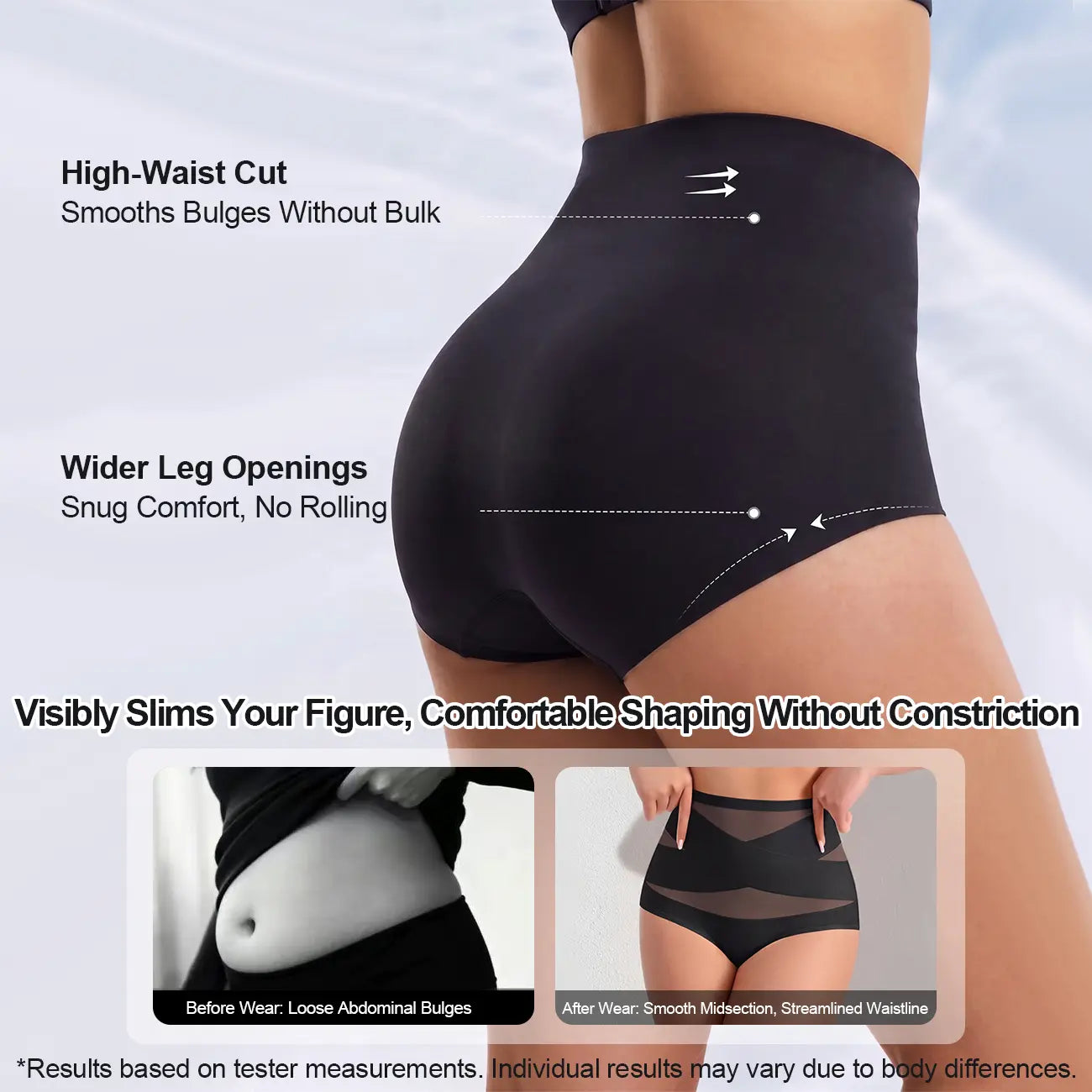 Women's Sheer High Waist Shaping Underwear, Sexy Mesh Shapewear Panty ✨