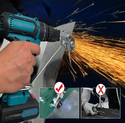 Electric Drill Metal Cutter Attachment, Portable Sheet Nibbler for Iron, Steel & Aluminum⚙️