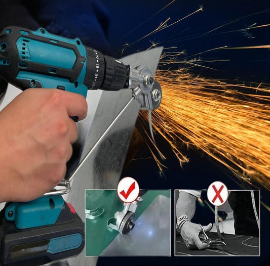 Electric Drill Metal Cutter Attachment, Portable Sheet Nibbler for Iron, Steel & Aluminum⚙️