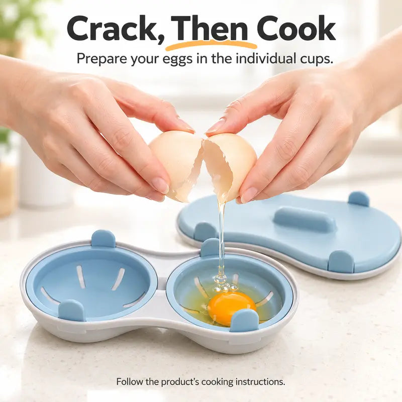Microwave Egg Poacher, Microwave Egg Cooker for 2 Eggs 🍳