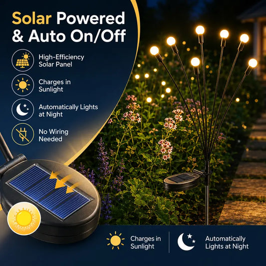 Solar Swaying Firefly Lights IP65 Waterproof Garden Stake Lights✨