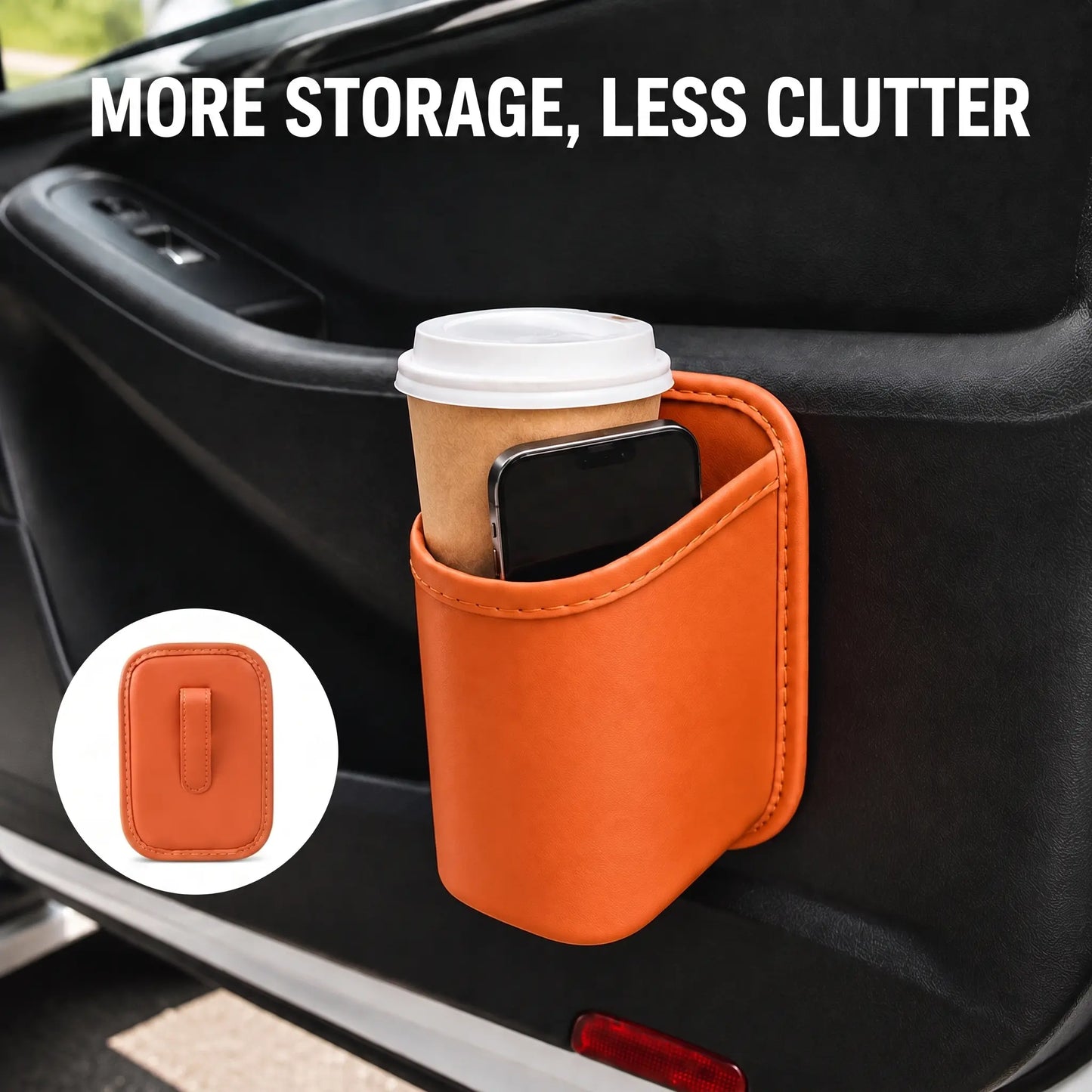 Car Cup Holder Accessory, Multi‑Purpose Drink & Water Bottle Storage Pouch 🚗
