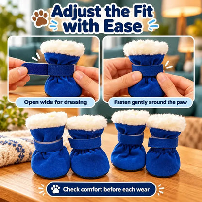 Soft Velvet Puppy Booties, Warm Non-Slip Paw Covers for Small Dogs 🐾