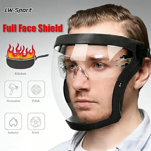 Transparent Visor - Adjustable Full-Face Protective Shield