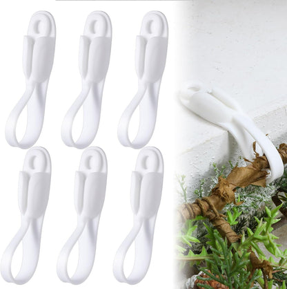 6Pcs Reusable Silicone Adhesive Christmas Garland Hooks 🎄
