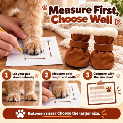 Soft Velvet Puppy Booties, Warm Non-Slip Paw Covers for Small Dogs 🐾