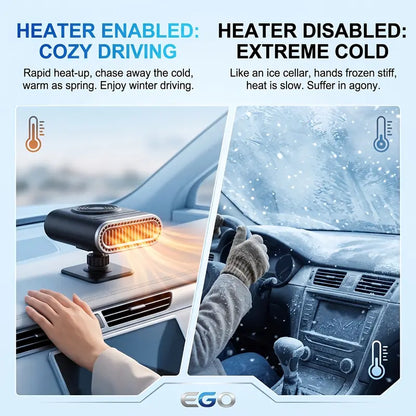 12V Portable Car Heater - 12v Power, Adjustable Defogging Windshield Demister 🚗