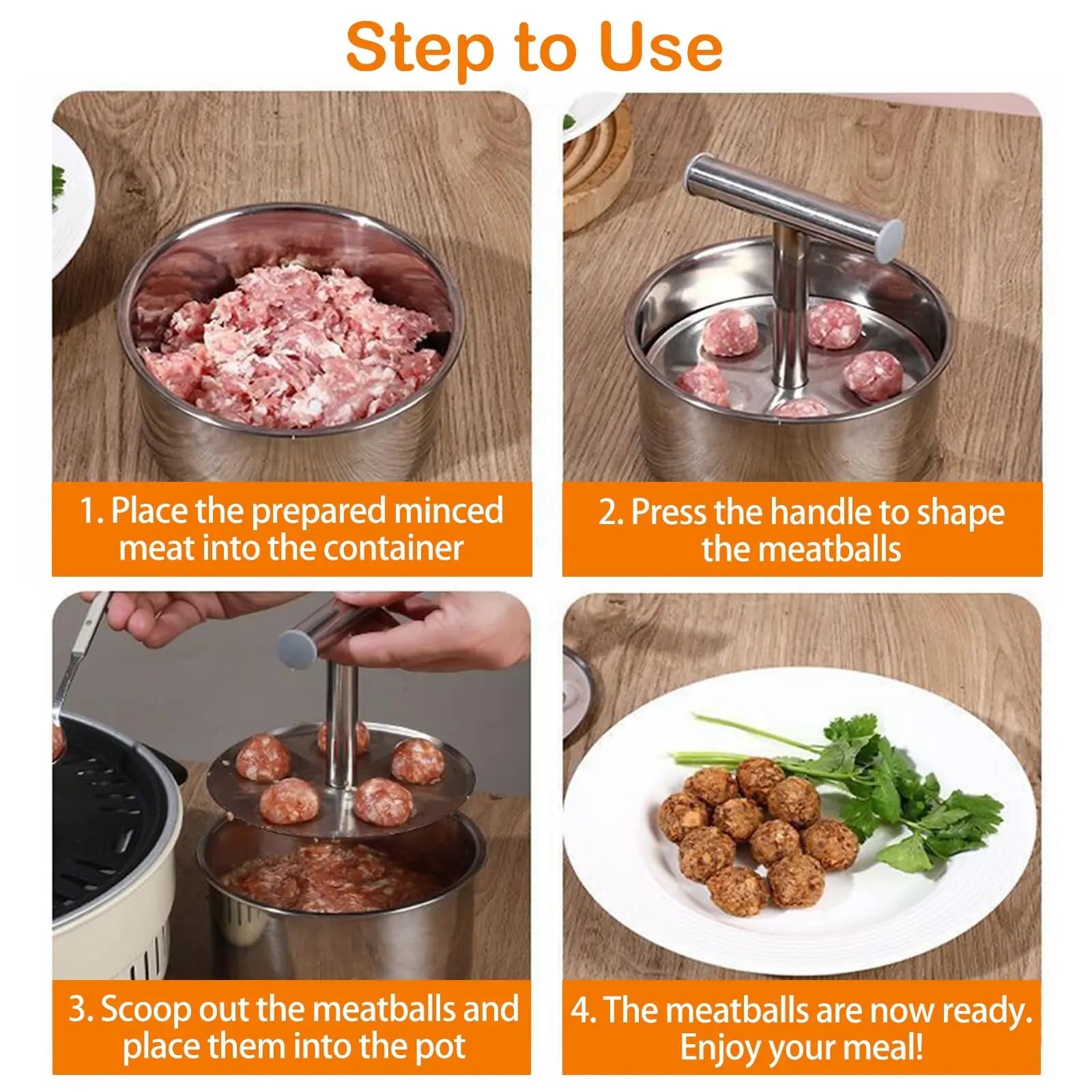 Step1 Place minced meat