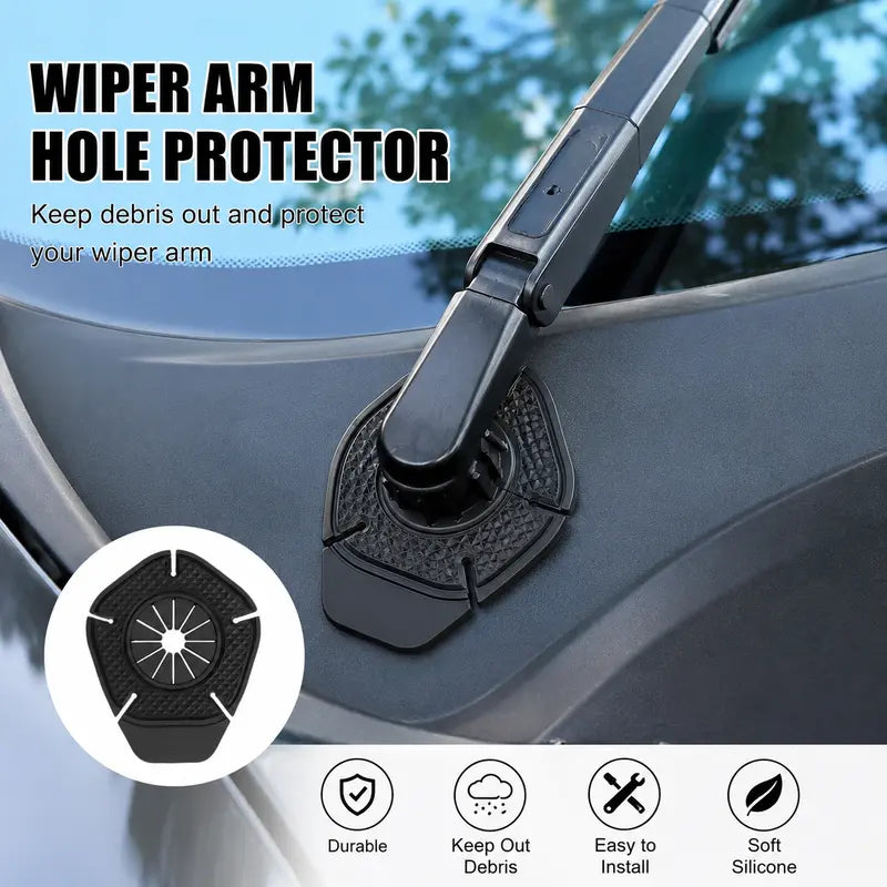 4 Pcs Silicone Automotive Windshield Wiper Arm Hole Protector Covers 🚗