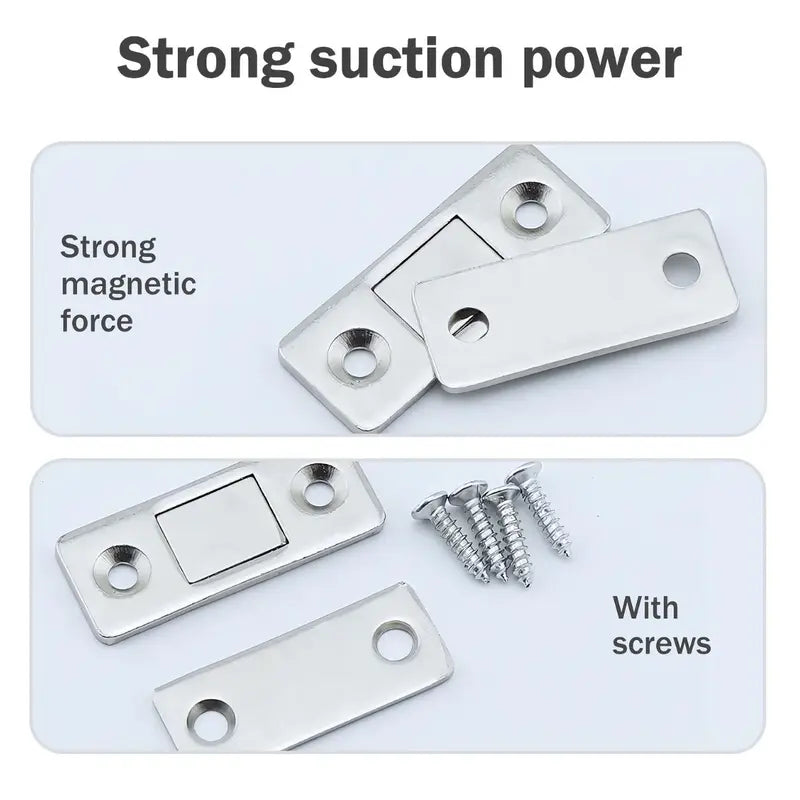 12-Pack Ultra Thin Cabinet Magnetic Door Catch Stainless Steel, Satin Nickel 🧲