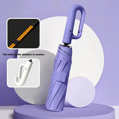 Automatic Folding Umbrella, Portable Rain Umbrella with Loop Buckle ☔