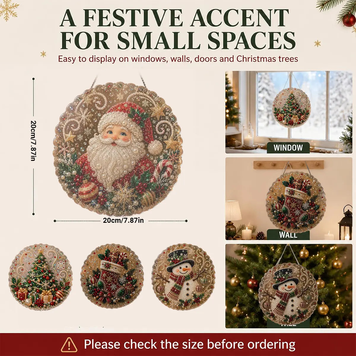 Christmas Pearl Diamond Painting Suncatcher Craft Kit 🎄