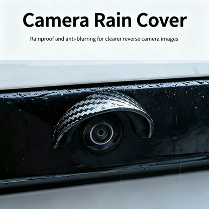 2PCS Car Reverse Camera Rain Cover, Anti‑Fog Waterproof Protection Hood, Carbon Fiber Texture🛡️