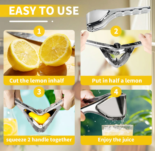 Stainless Steel Citrus Juicer 🍋 Perfect for oranges, lemons, and limes