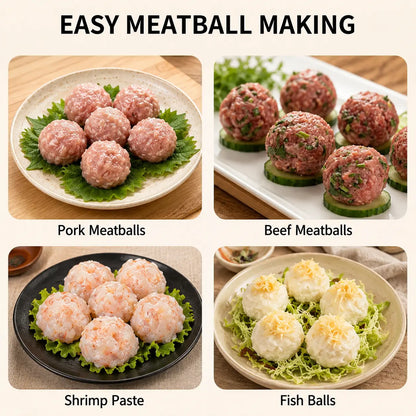 Stainless Steel Meatball Maker with 6 Holes for Quick DIY Meatballs🍲