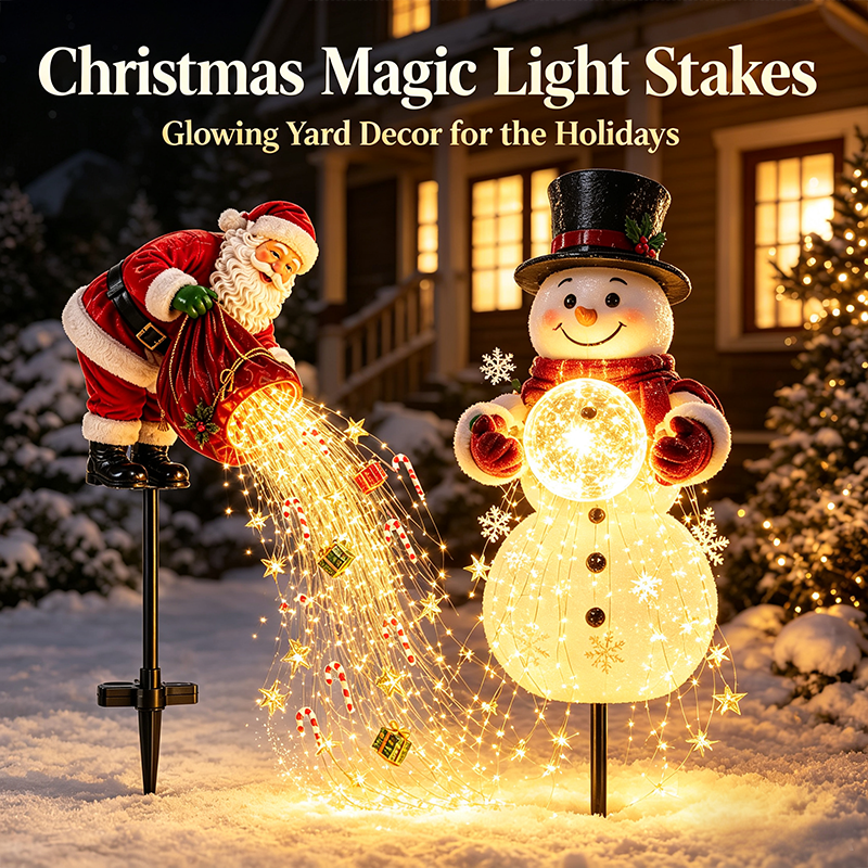 🎅 Santa’s Magic Pour – Flowing LED Christmas Garden Light 🎁