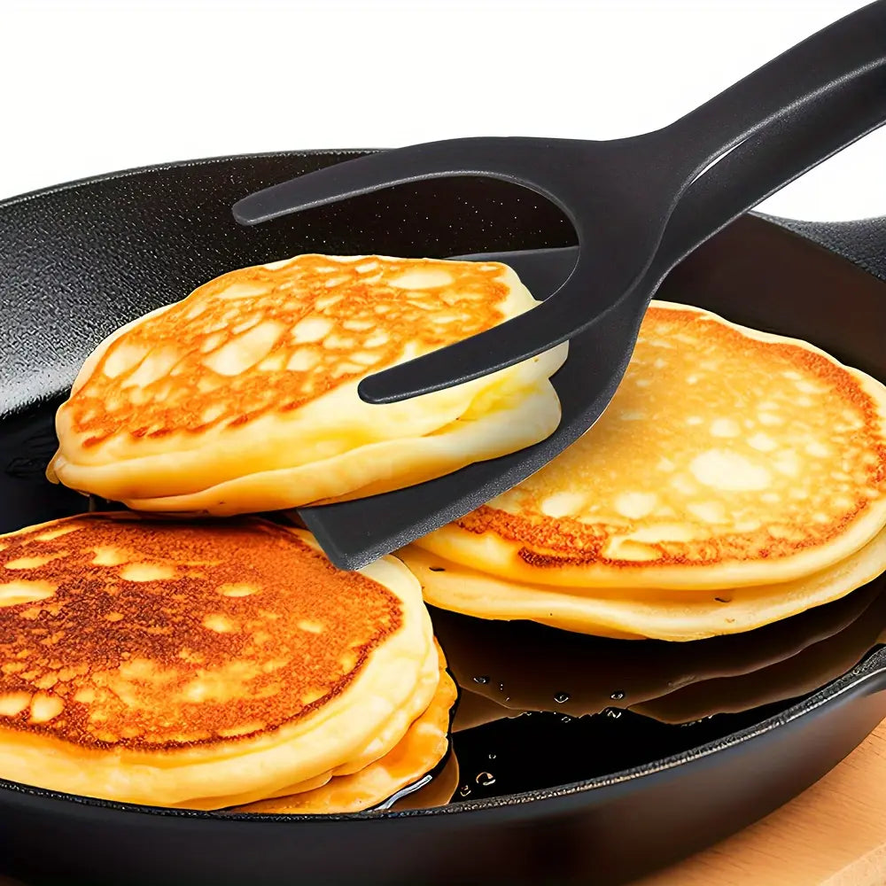Grip & Flip Spatula Tongs - Sturdy, Durable Non‑Stick Egg Flipper & Food Turner for Pancakes 🍳