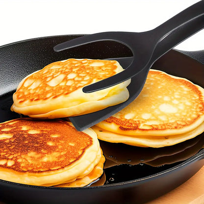 Grip & Flip Spatula Tongs - Sturdy, Durable Non‑Stick Egg Flipper & Food Turner for Pancakes 🍳