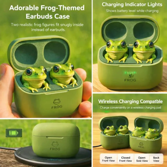 🐸Cute Animal Shaped Bluetooth Earbuds