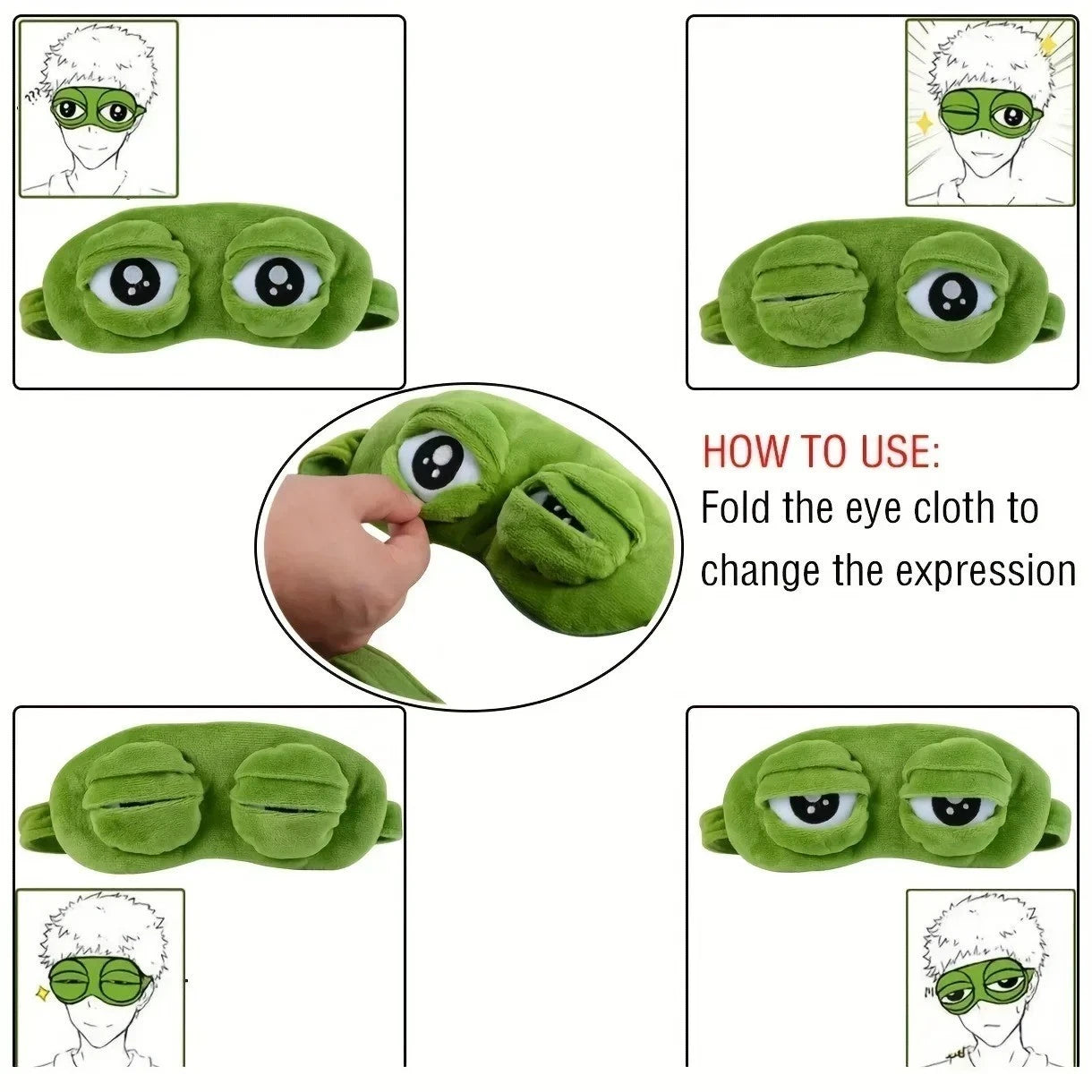 Sad Pepe The Frog Eye Mask | Funny Eye Masks For Sleeping