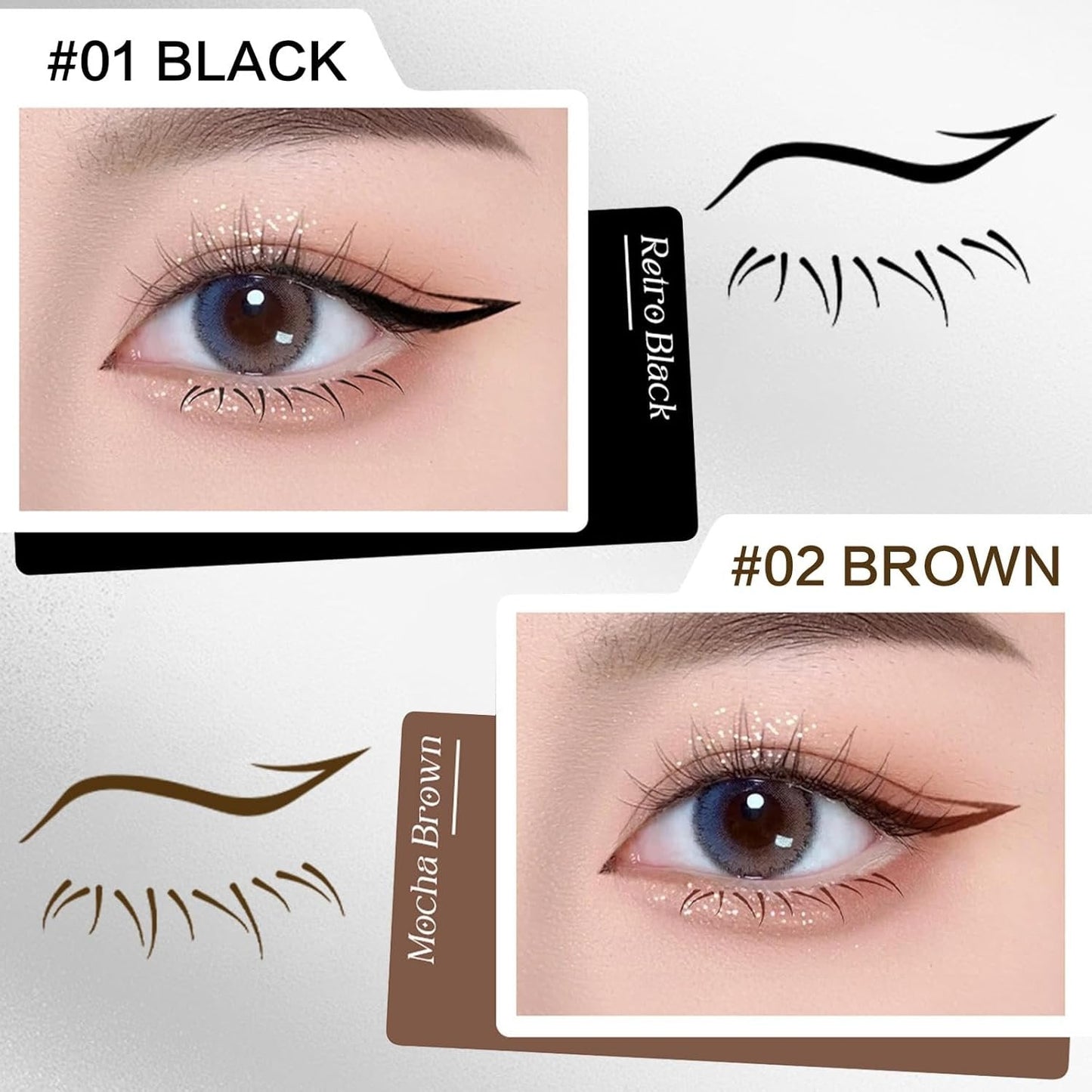 Reusable Lower Eyelash Stamp & Fine Liner Makeup Kit🦋
