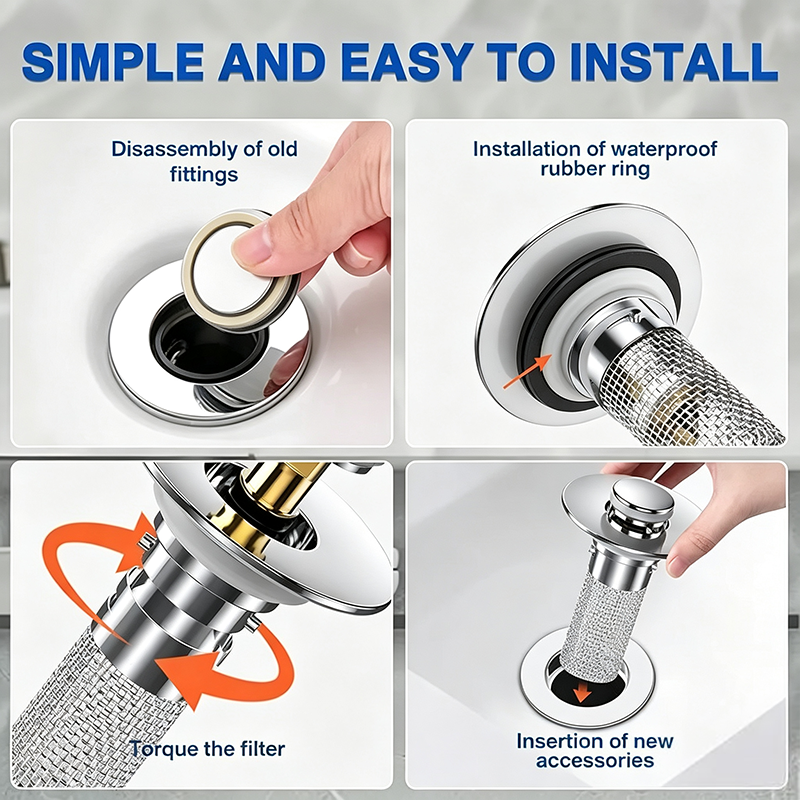 Bathroom Sink Drain Strainer, Pop Up Sink Drain Strain, Bathroom Sink Stopper✨