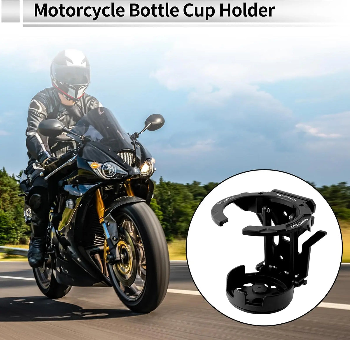 Bike Water Holder, Rotating Bottle Cage, Foldable Cup Mount Adjustable Folding Design 🚲