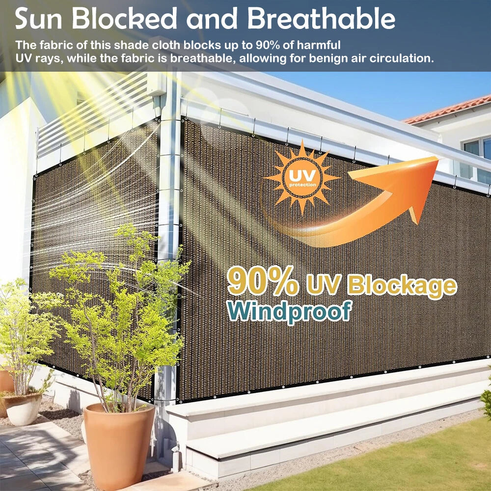 Black UV Resistant Sun Shade Net 10FTx13FT for Garden & Backyard🌳