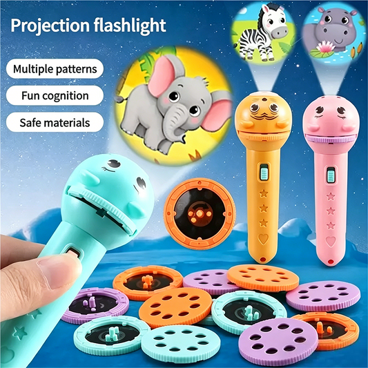 Kids Bedtime Story Projector Flashlight 48 Patterns Educational Toy🔦