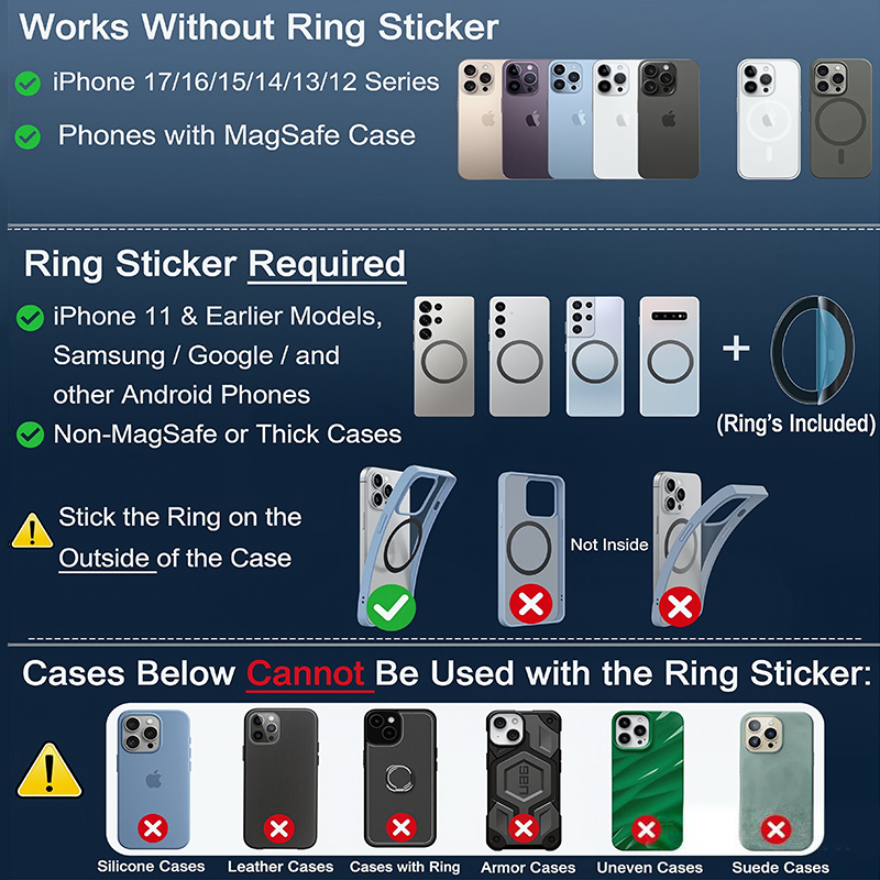 2.0 Foldable Magnetic Car Phone Holder with N52 Magnets🧲