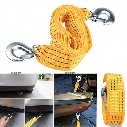 Car Tow Strap - 4m Length, 5-Ton Double-Layer Thick Off-Road Towing Recovery Strap 🚙