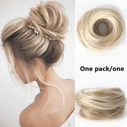 Synthetic Messy Bun Hair Piece for Women, Curly Updo Scrunchie Extension for Instant Volume and a High Crown💇‍♀️